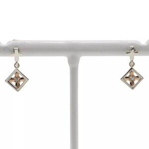 4℃ Cross Square Piercing K10 white gold/14 white gold Square 1.6g Women